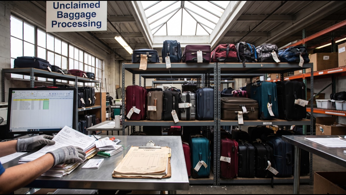 Editorial illustration for How Lost Luggage Claims Actually Get Processed